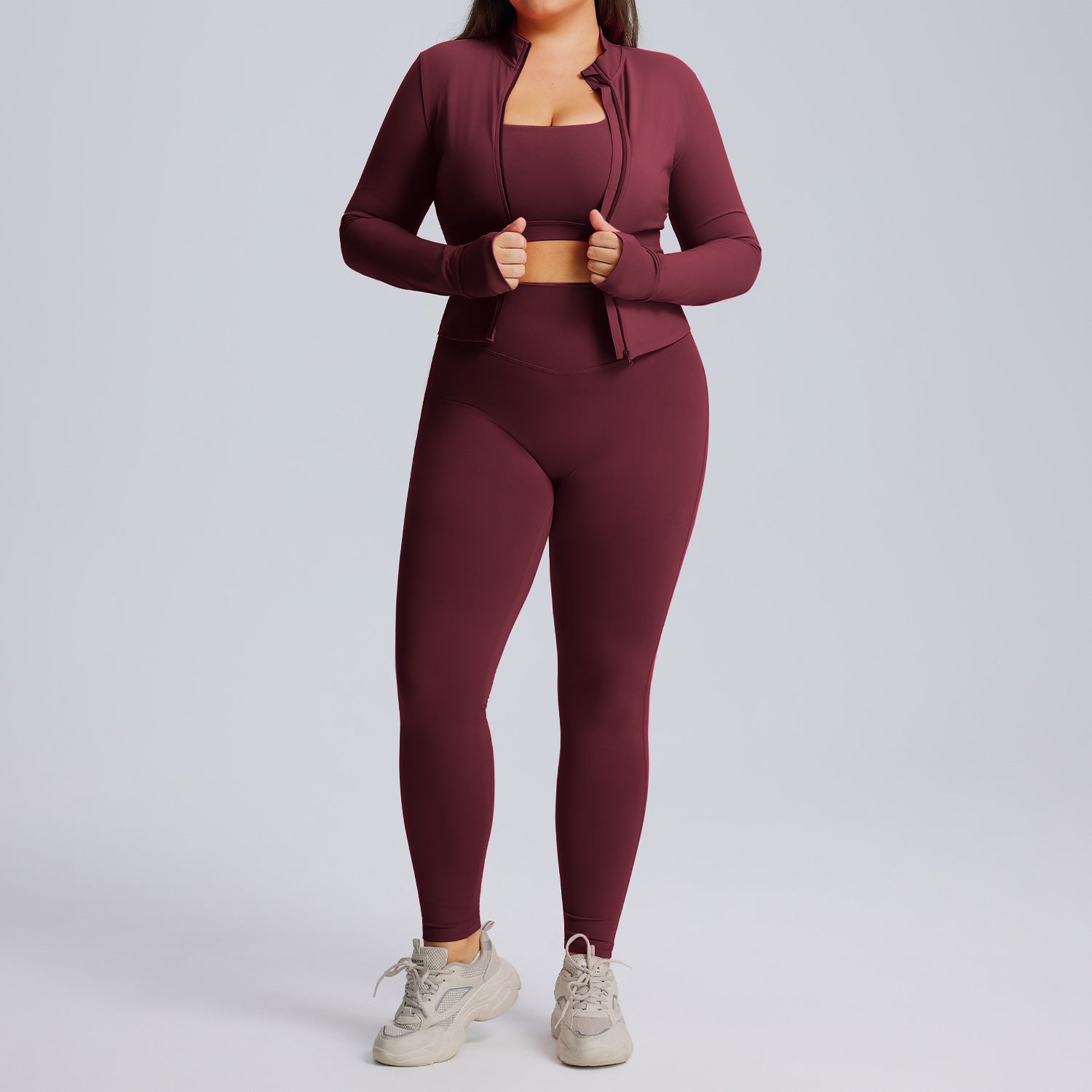 Women's Long Sleeved Yoga Suit Set