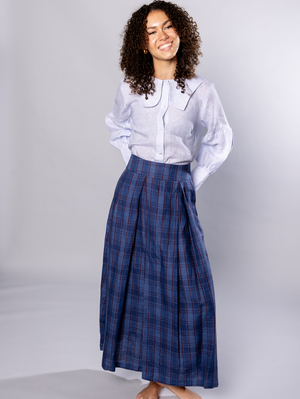 Maxi skirt with pockets Organic Linen – Valery | No More Nobody-1