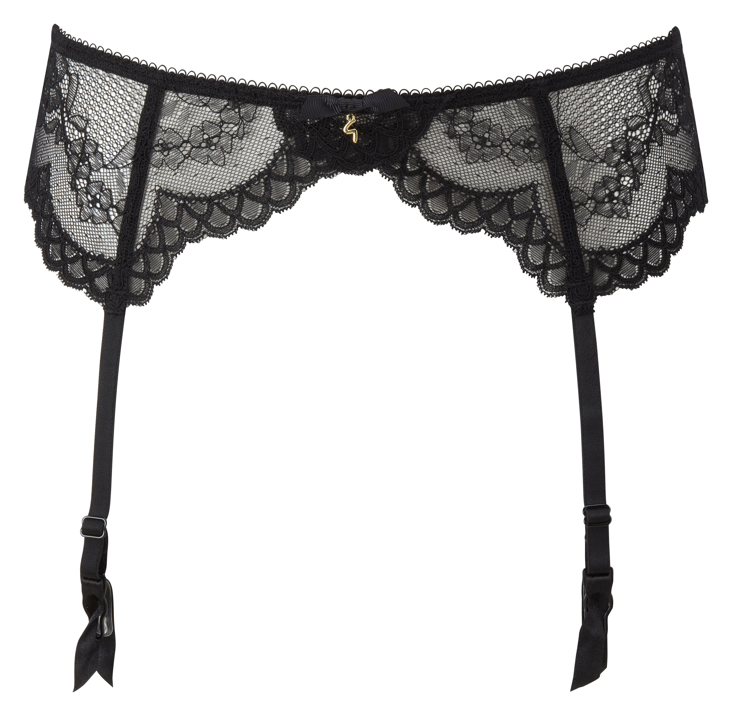 Sheer Lace Garter Belt Gossard Superboost Lace Black-3