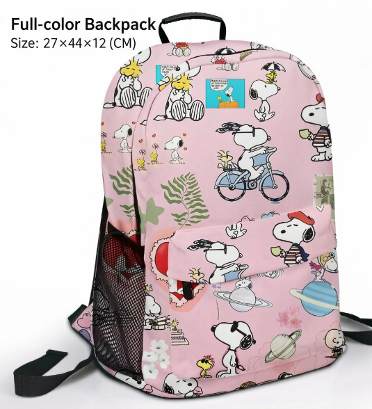 Snoopy Cartoon Cute Canvas Backpack Outdoor Backpack Student School Bag
