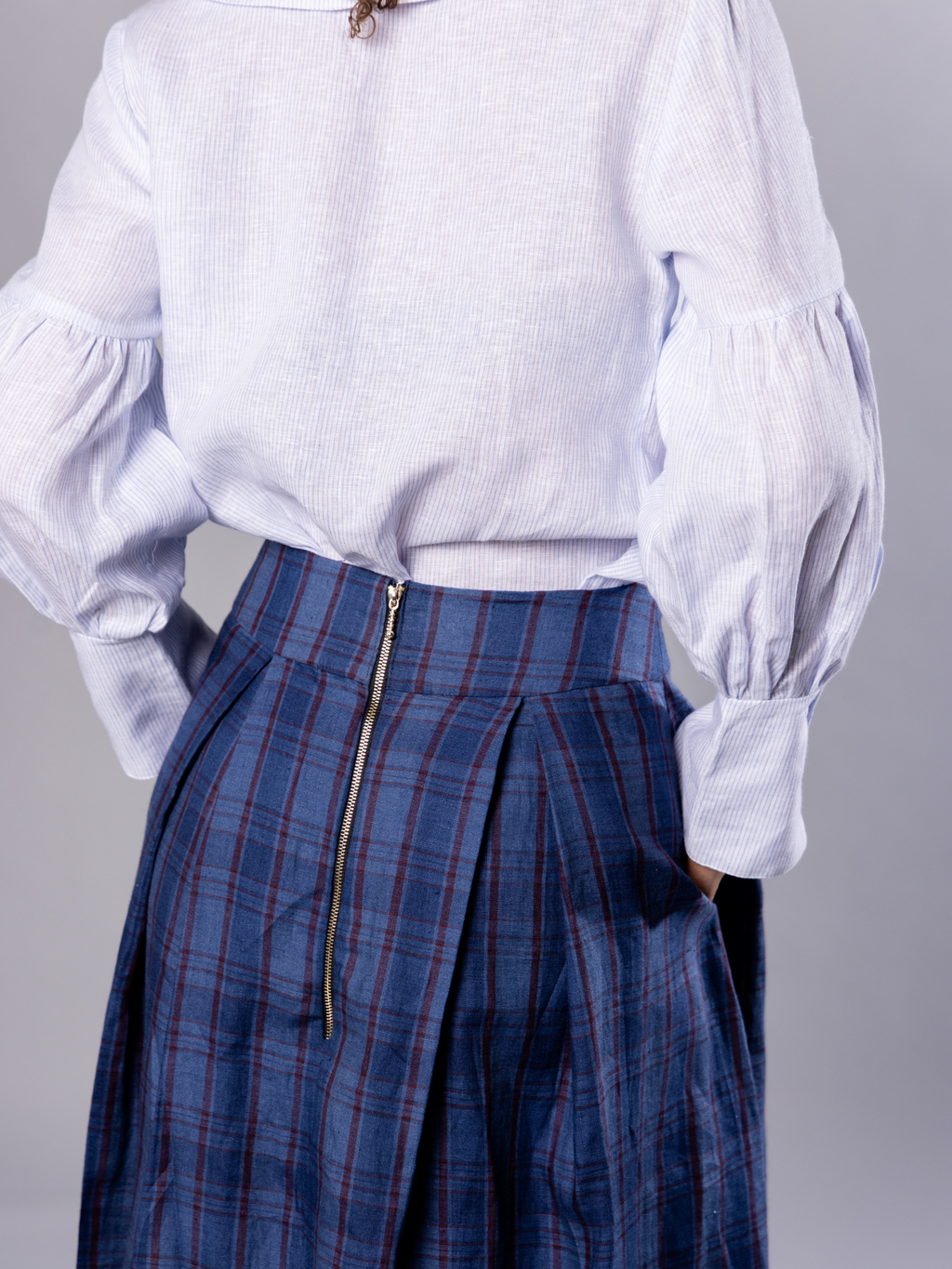 Maxi skirt with pockets Organic Linen – Valery | No More Nobody-4