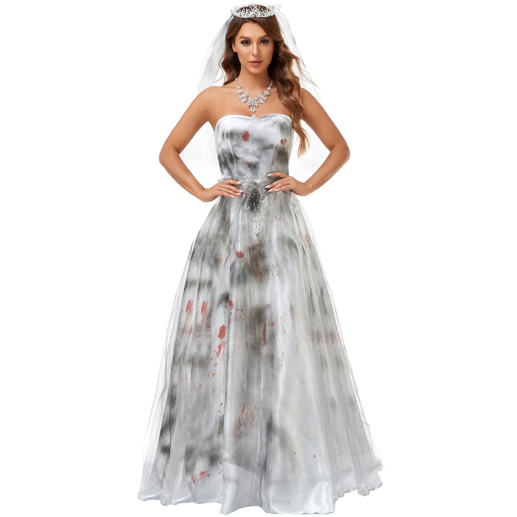 Ghost Bride Vampire Bride Costume Zombie Ghost Bride Halloween Costume Cosplay