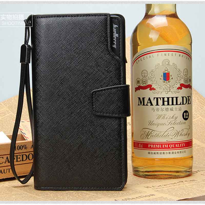 Top Quality leather long wallet men pruse male clutch zipper around wallets men women money bag pocket mltifunction