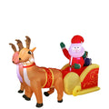 Christmas Santa Reindeer Sleigh Inflatable LED Yard Decor