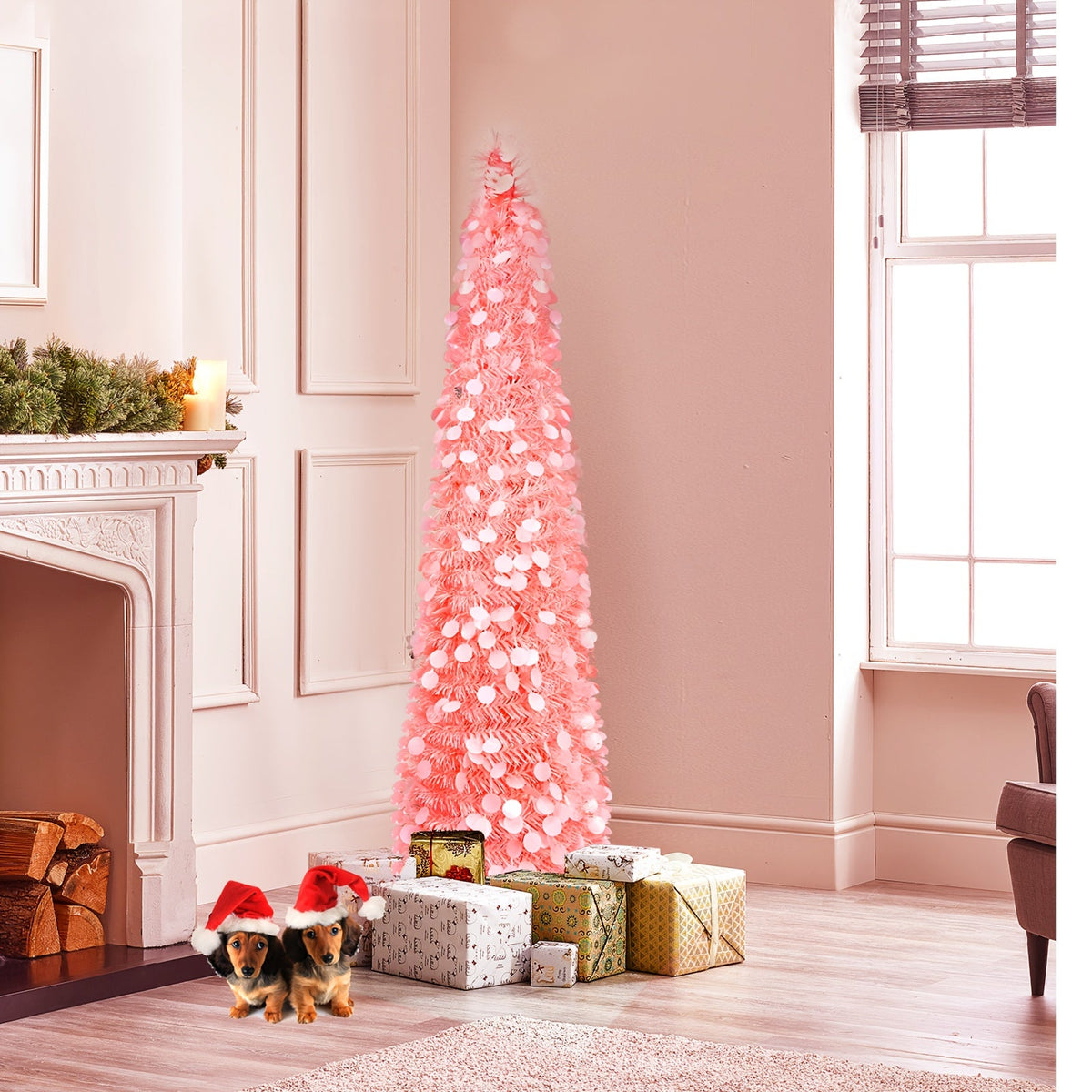Pink Pop-Up Christmas Tree