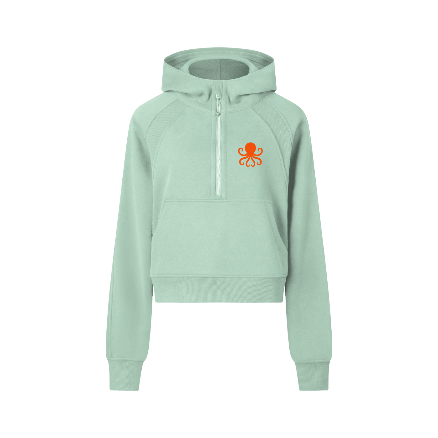 Cropped Half-Zip Hoodie