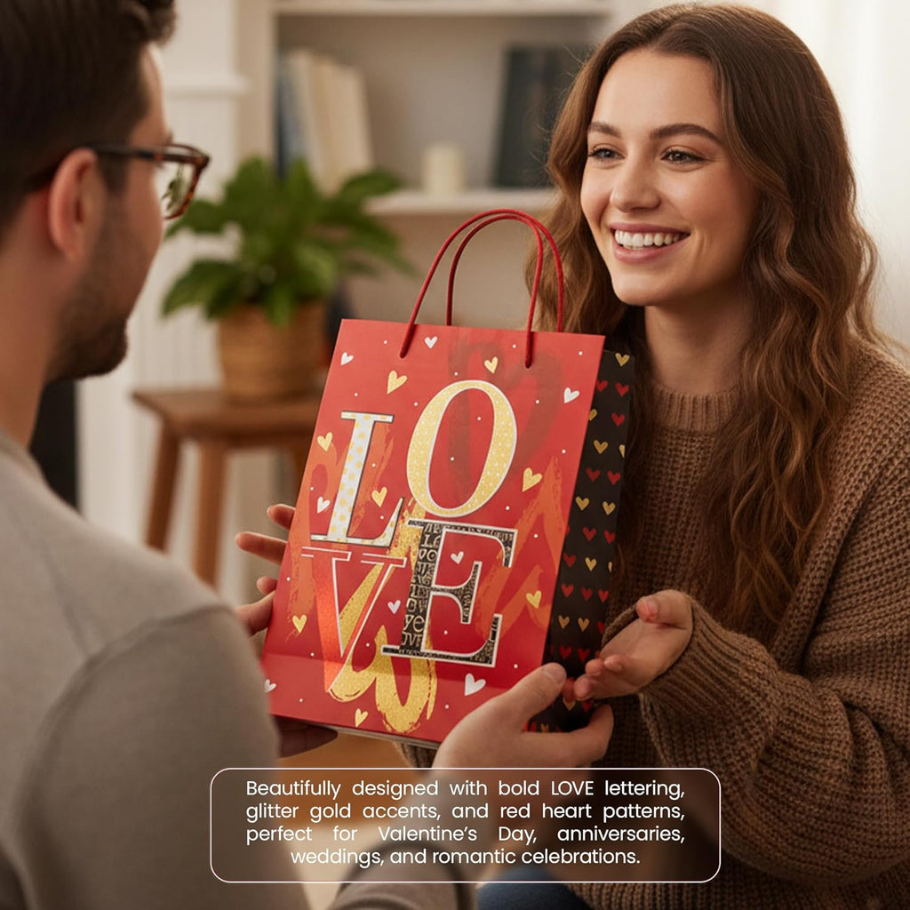 Gift Bags with love text ~6342
