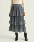 The Ariela Pleated Tiered Skirt-0