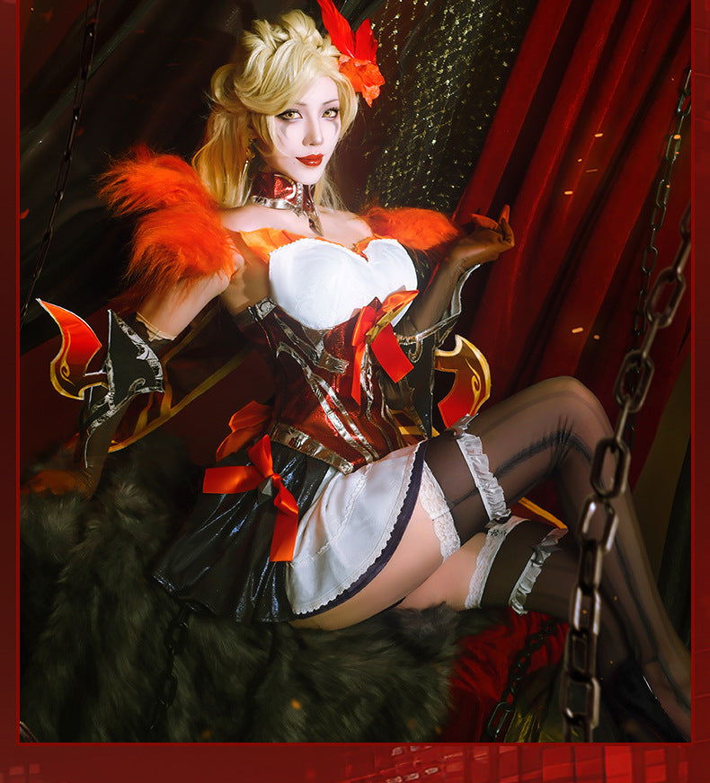 LOL League of Legends cosplay costume Western Shadow Evelyn cosplay costume anime game women's clothing set