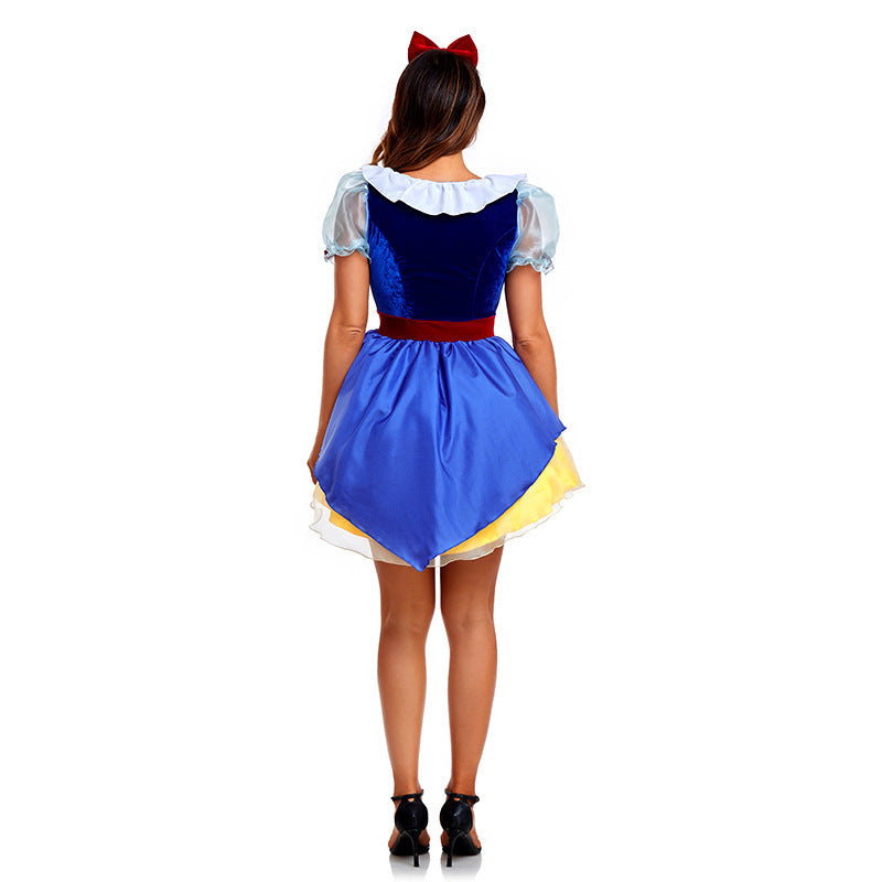 Halloween Costume Snow White Dress Tailcoat Cosplay Costume Short Party Performance Dress