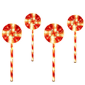 Luminous Lollipops: Festive Christmas Garden Lights Set