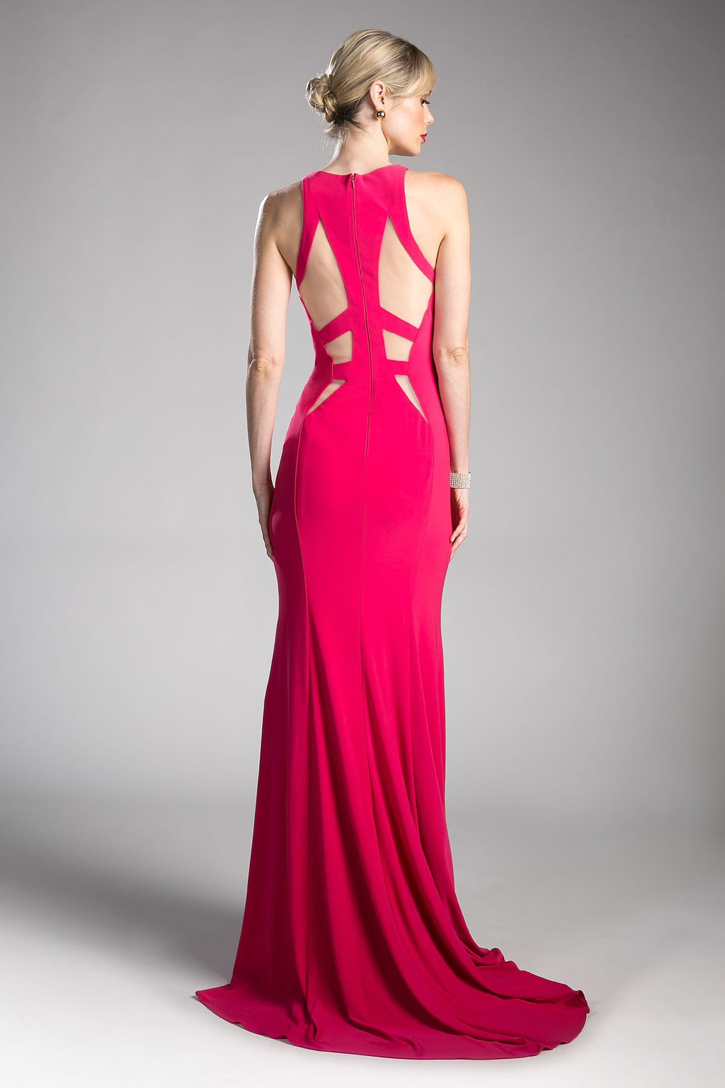 Fitted Knit Dress with Cut Outs-1