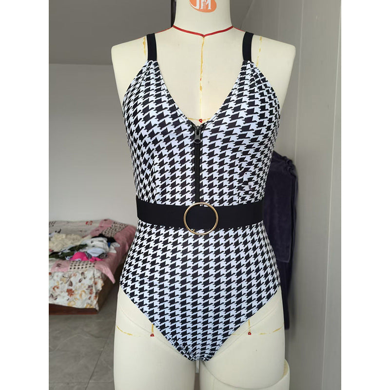 Print One-Piece Slimming Swimwear for Women