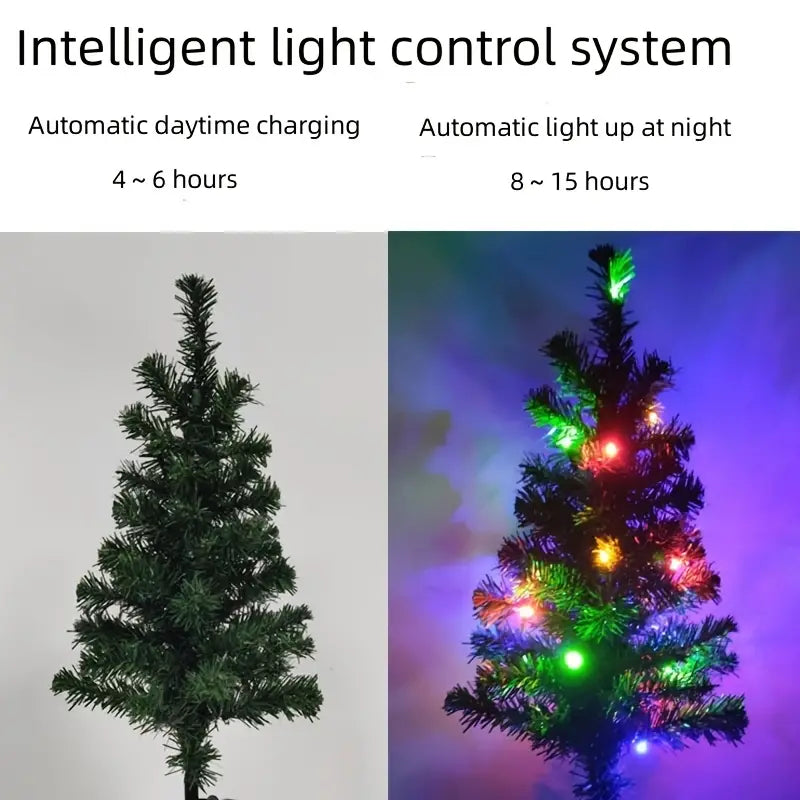 Celestial Blooms: Twin Solar-Powered Christmas Tree Lights