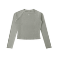 Dyed Washed Raglan Long Sleeve Slim T-Shirt
