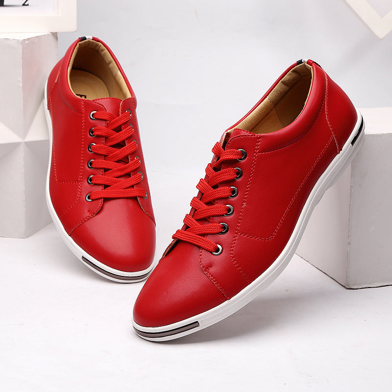 Student men's autumn Korean style trendy all-match casual sports shoes white flat shoes