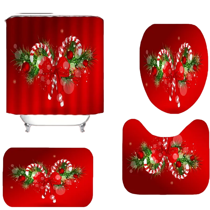 Merry & Bright: 4-Piece Christmas Bathroom Accessory Set