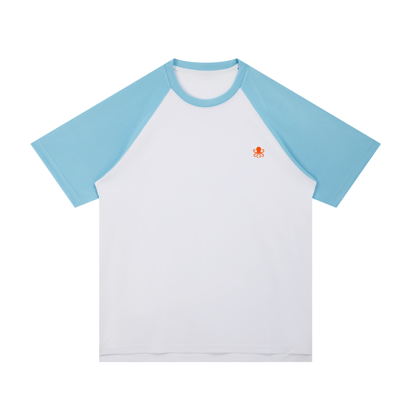 Contrast Raglan Sleeve Mesh T-Shirt