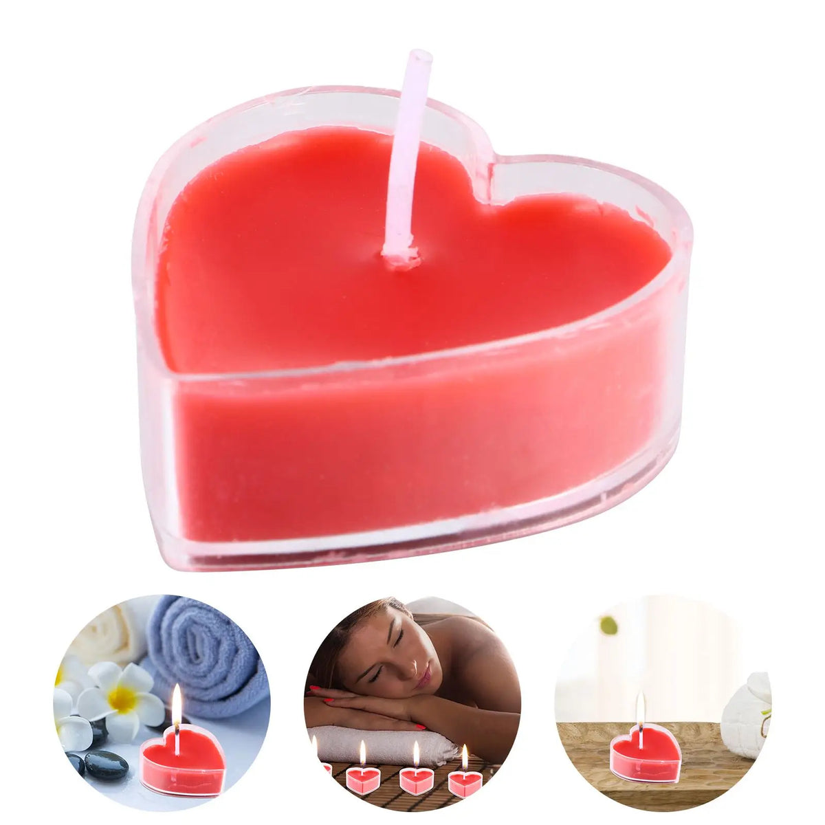9 Pcs Heart-Shaped Scented Christmas Tealight Candles