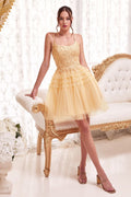 Pleated A-Line Short Dress-5