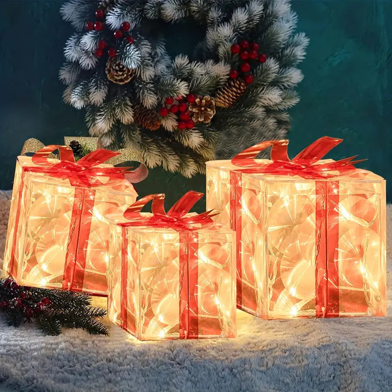 Enchanted Glow: Illuminated Christmas Gift Boxes