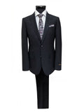 Black Two Button Slim Fit Suit-0