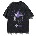 Vintage Washed Hunter x Hunter Chrollo Phantom Troupe Anime T-Shirt Men Harajuku Tee-0