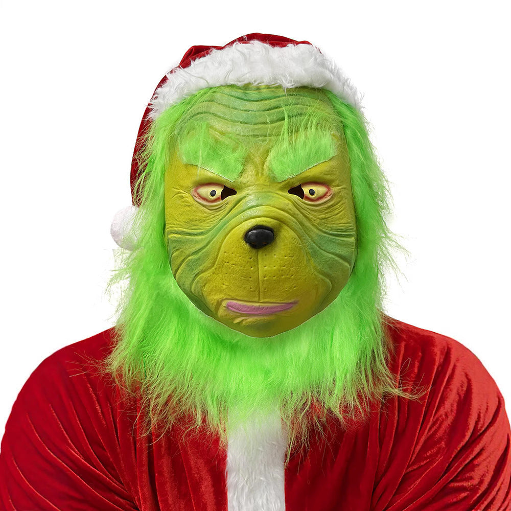 Christmas Costume Cosplay Clothes Grinch Santa Claus The Grinch Party Performance Costume