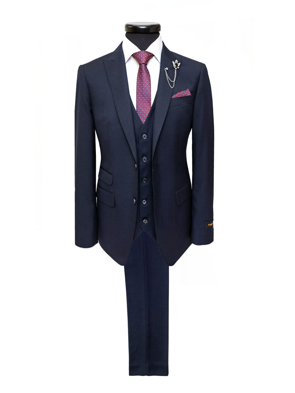 Navy Two Button 3-Piece Suit-0