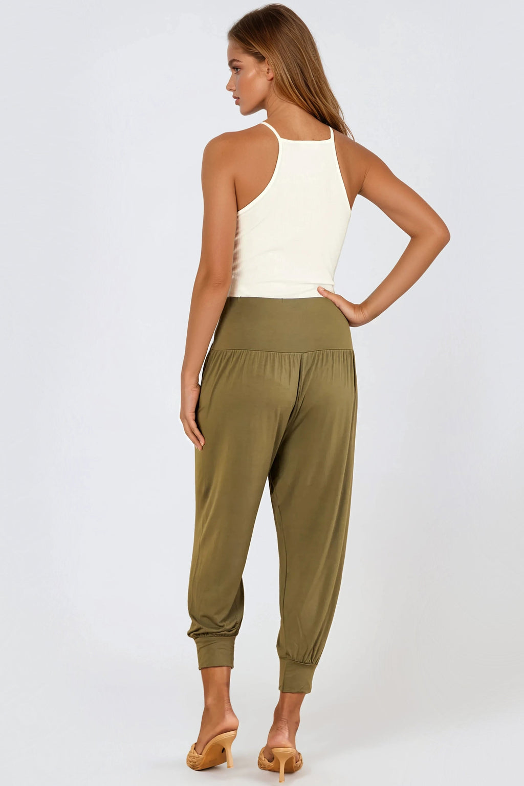 Khaki Harem Pants-3