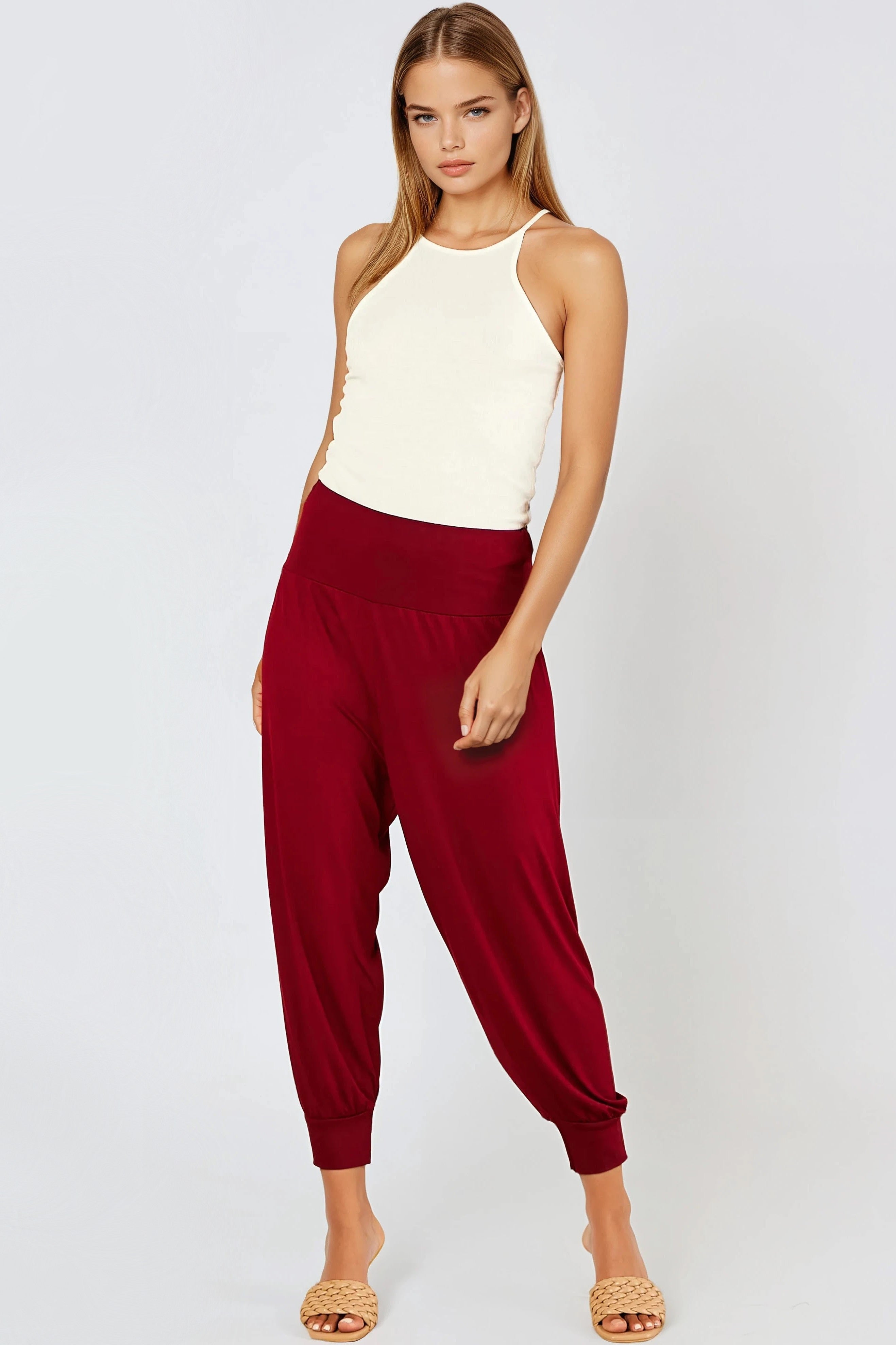 Wine Harem Pants-0