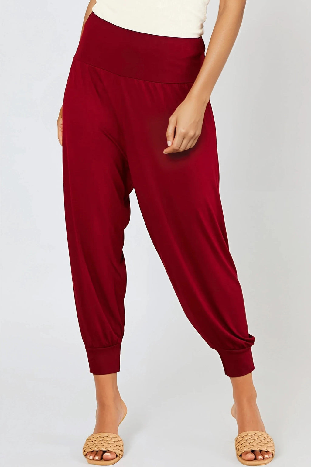 Wine Harem Pants-1