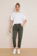 Khaki Magic Drawstring Trousers-1