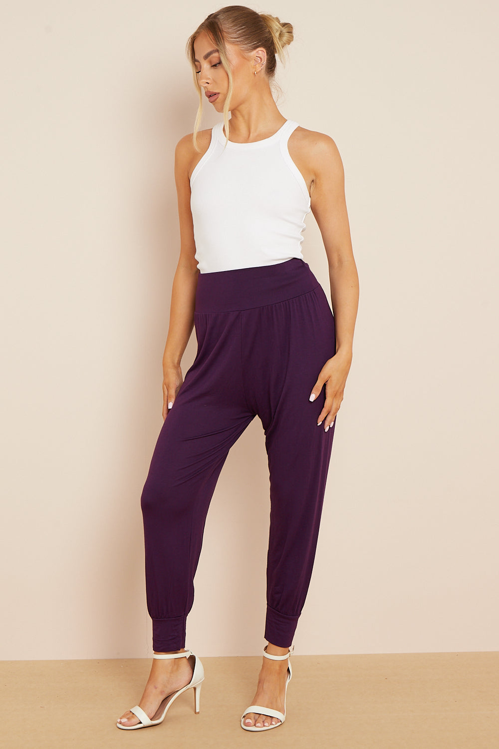 Purple Harem Pants-2
