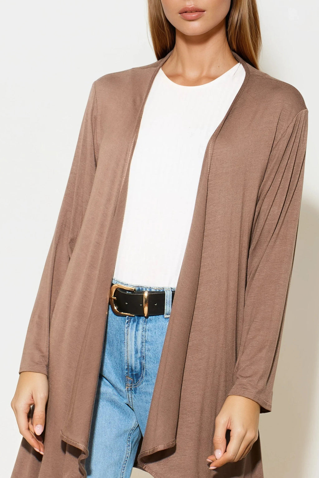 Mocha Waterfall Cardigan-1