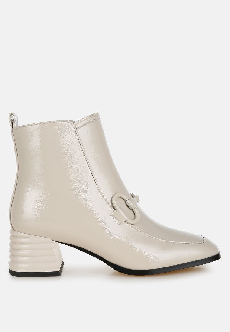 Algol Textured Block Heel Ankle Boots-0