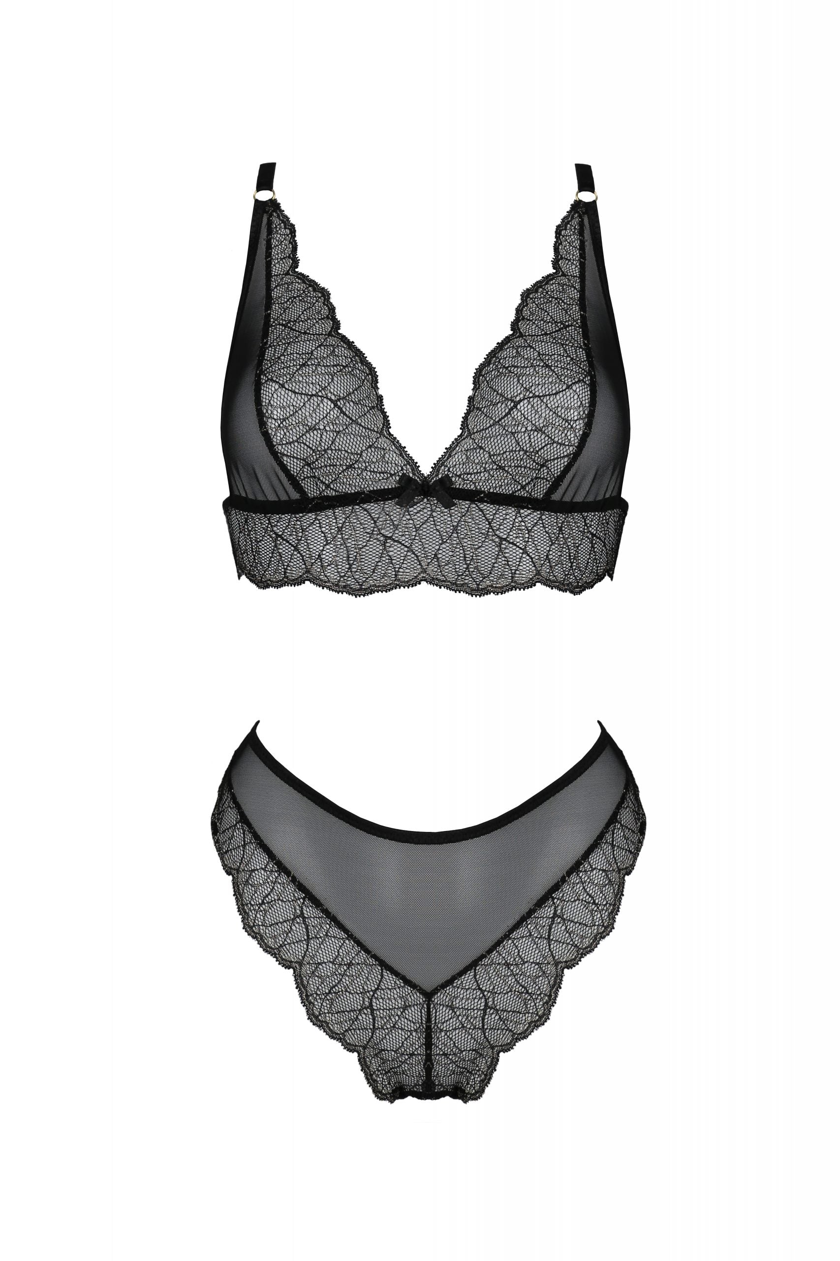 Soft Sheer Lace Top & Bikini Set Passion Amberly-2