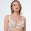 Sheer Lace Plunge Underwire Bra Anabelle-0