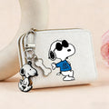 Cute Snoopy Dog Short Coin Wallet with Card Slots, Double Zipper Wallet, Credit Card Holder, Coin Pouch