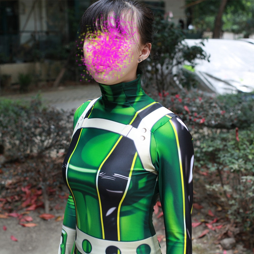 Anime 3D Women My Hero Academia Boku no Hero Academia Asui Tsuyu Cosplay Costume Zentai Bodysuit Suit Jumpsuits