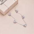 True S925 Silver Heart Necklace Women Rainbow Heart Charm Pendant Necklace Female Luxury Jewelry Sparkling 5A Zircon Girl Gift
