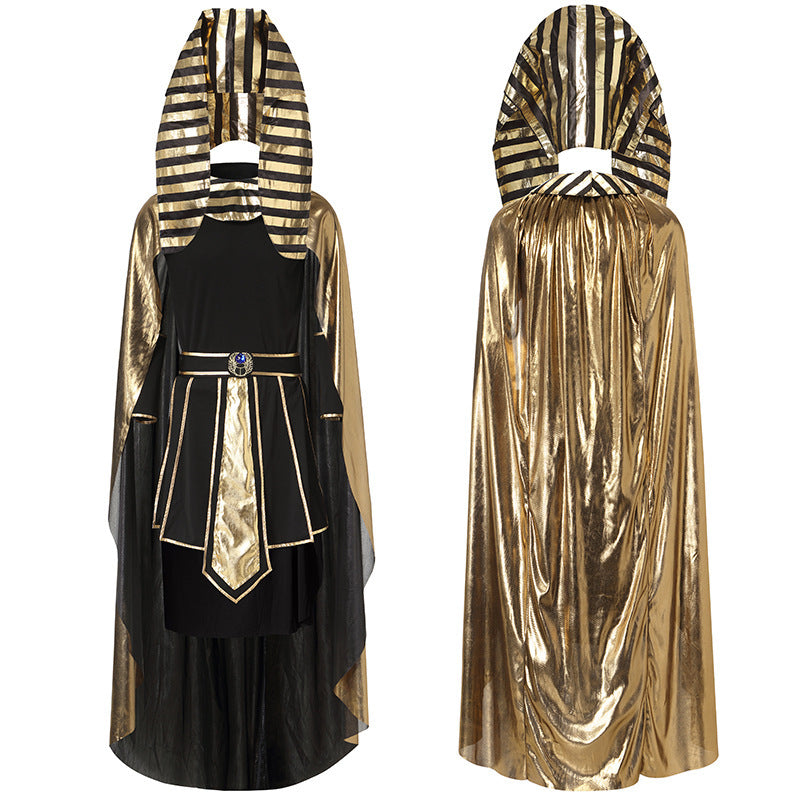Halloween Couple Egyptian Costume Cosplay Pharaoh and Queen Outfit Men Women Ancient Greek Roman King Queen Performance Adult