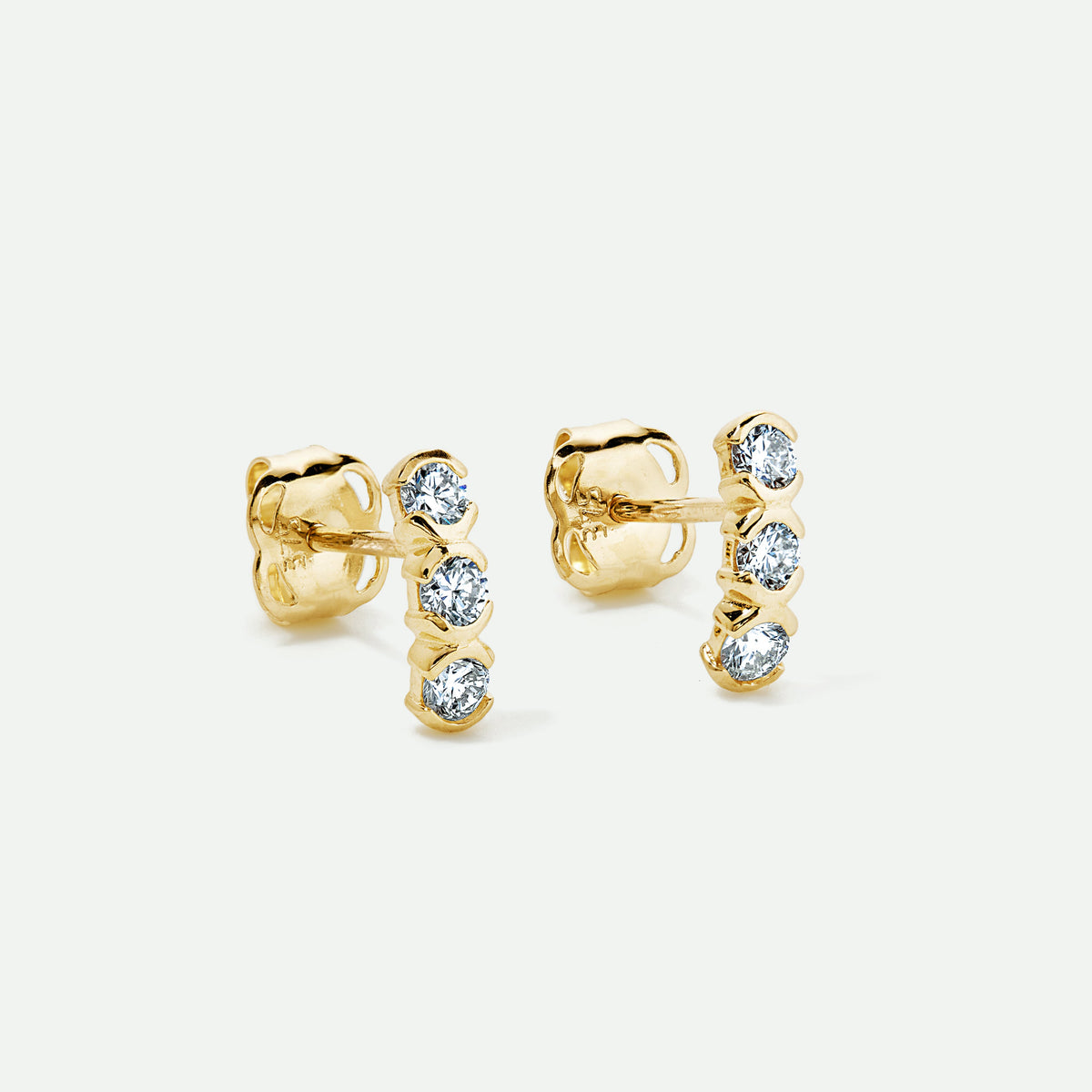 9ct Gold Lab Grown Diamond Kiss Stud Earrings