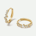 9ct Gold 0.21ct tw Lab Grown Diamond Scatter Huggie Hoop Earrings