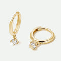 Celeste | 9ct Gold 0.20ct tw Lab-Grown Diamond Charm Huggie Hoop Earrings