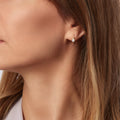 Willow Hoop | 9ct Yellow Gold 0.44ct tw Lab Grown Diamond Petal Hoop Earrings