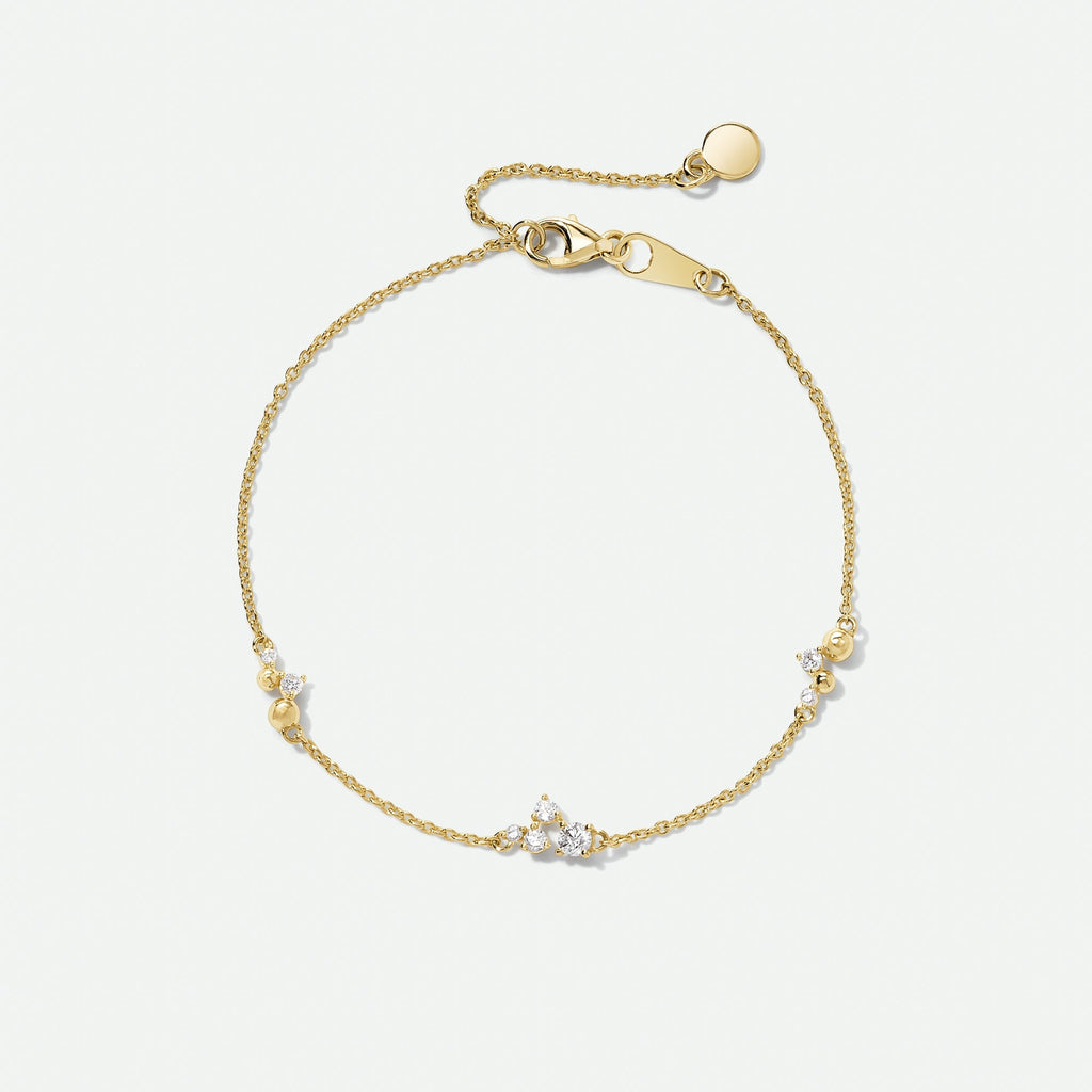 Luna Bracelet | 9ct Yellow Gold 0.19ct tw. Lab Grown Diamond Scatter Bracelet