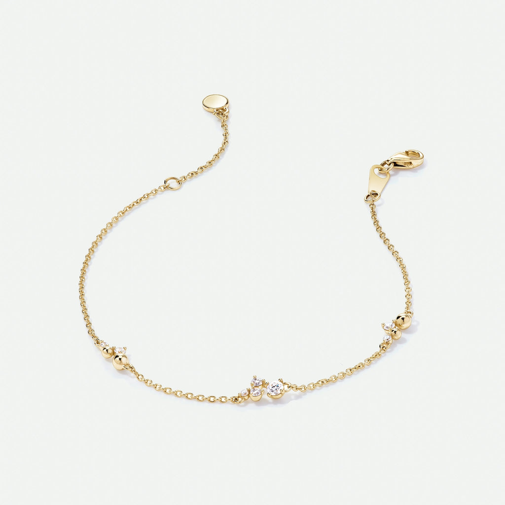 Luna Bracelet | 9ct Yellow Gold 0.19ct tw. Lab Grown Diamond Scatter Bracelet