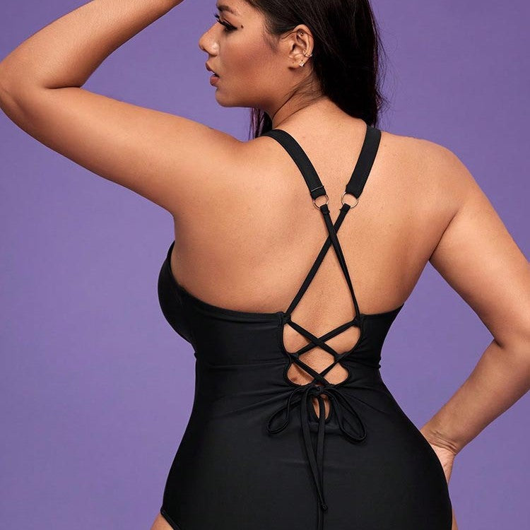Plus Size Conservative One-Piece Swimsuit