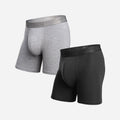 Classic Essentials Boxer Brief : Black/Heather Grey 2 Pack